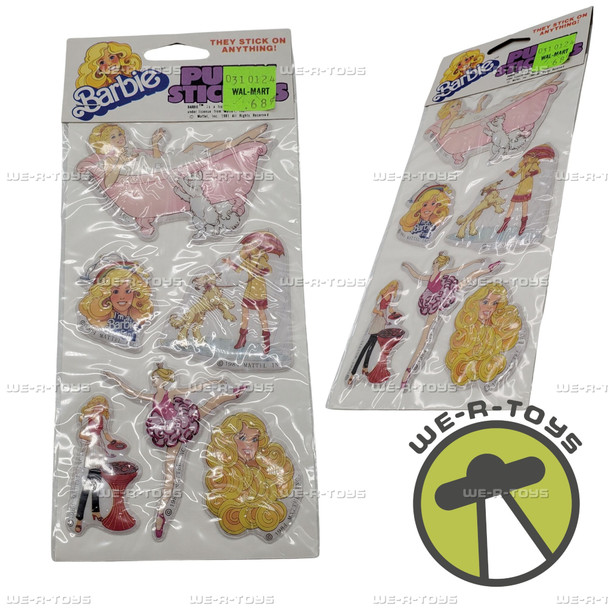 Barbie Puffy Sticker Sheet Variety Set 1984 Mattel Item No. 175 NEW