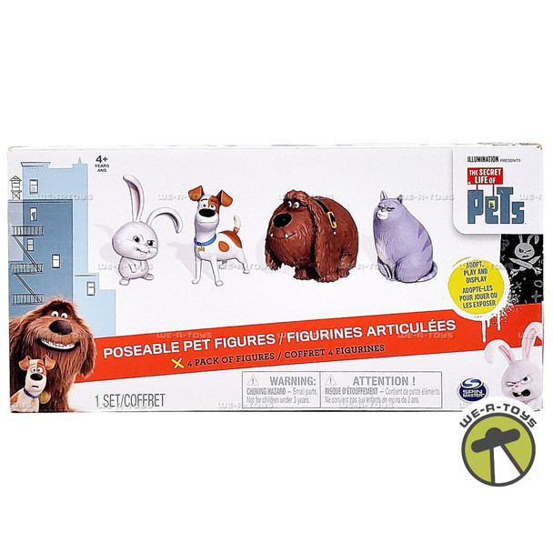 The Secret Life of Pets Poseable Pet Action Figure 4 Pack Spin Master 22726