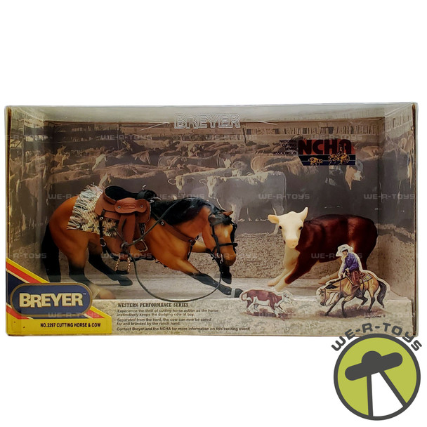 Breyer Cutting Horse and Cow Figures Set Reeves Item No. 3297 NEW