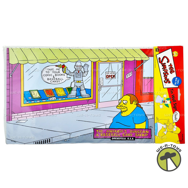 The Simpsons The Android's Dungeon & Baseball Card Shop Tin Wall Sign 833
