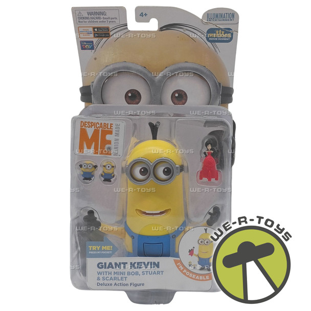 Despicable Me Giant Kevin, Mini Bob, Stuart, & Scarlet Illumination 20187 New