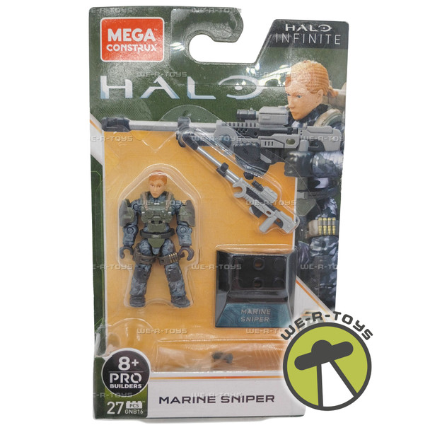 Halo Infinite Mega Construx Marine Sniper Action Figure 2020 Mattel 684173-A New