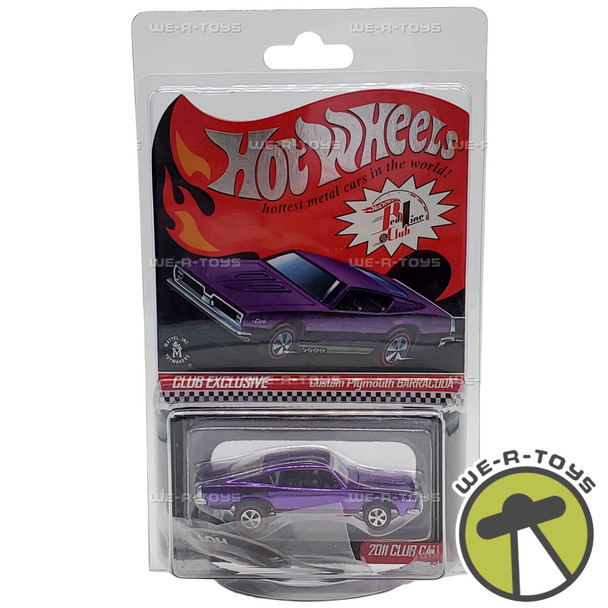 Hot Wheels Plymouth Barracuda 2011 Club Car Exclusive Mattel YO475 NEW