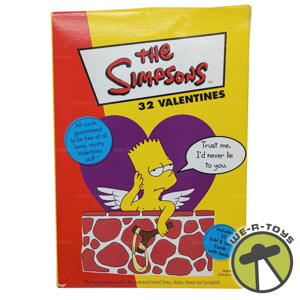 The Simpsons 32 Valentines Fold & Seal Cards 2001 Paper Magic Group New