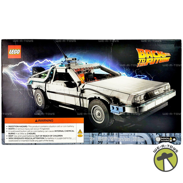 LEGO Icons Back to The Future Time Machine 1872 Piece Building Kit 10300