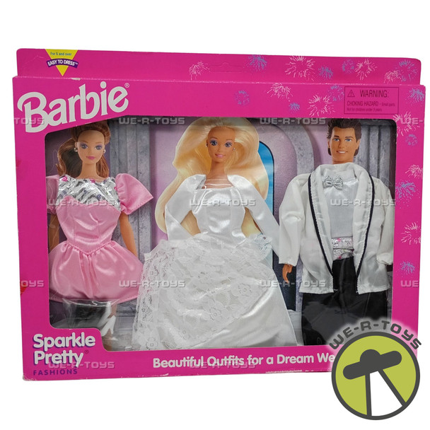 Barbie Sparkle Pretty Fashions Wedding Outfits 1996 Mattel 68070-95 New