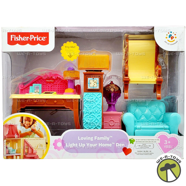 Fisher-Price Loving Family Light-Up Your Home Den Furniture Set Y7368