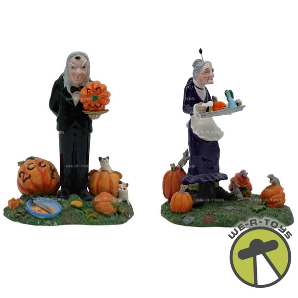 Department 56 Snow Village Halloween Series A Gravely Haunting 2004 Set of 2