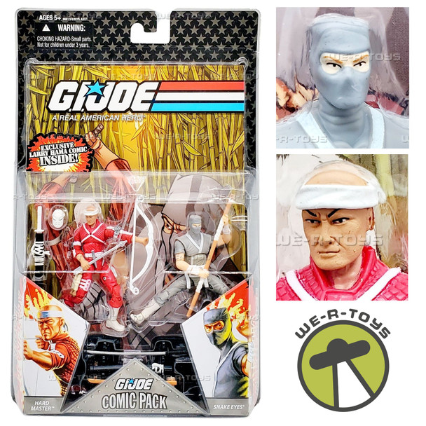 G.I. Joe Comic Pack Snake Eyes and Hard Master Figure and Book Set Hasbro