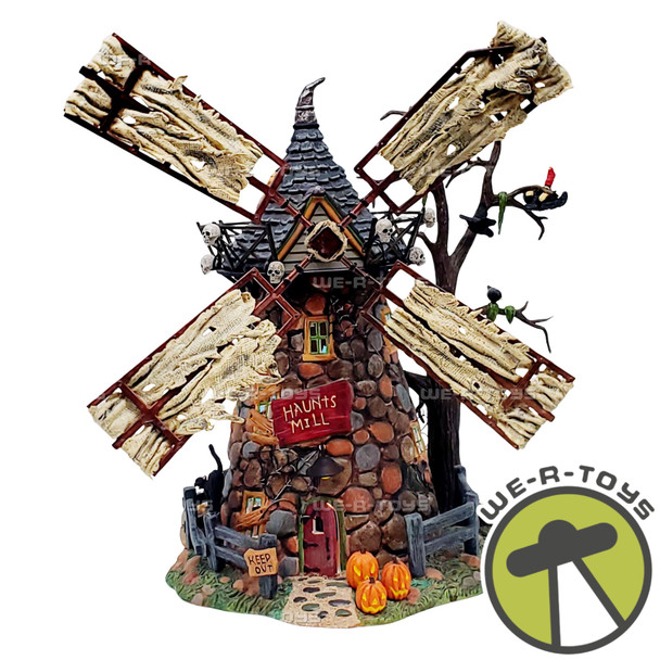 Dept 56 Snow Village Halloween Haunted Windmill Light Sound and Movement 55345