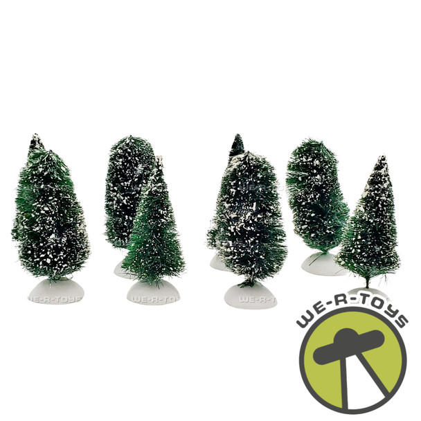 Department 56 Village Frosted Topiary Trees Set of 8 #52027 NEW