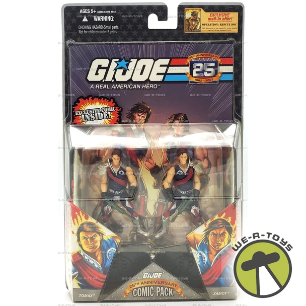 G.I. Joe 25th Anniversary Comic Pack Tomax and Xamot Action Figure and Comic Set