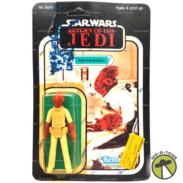 Star Wars ROTJ Admiral Ackbar Action Figure 65 Back 1983 Kenner #70310 Unpunched