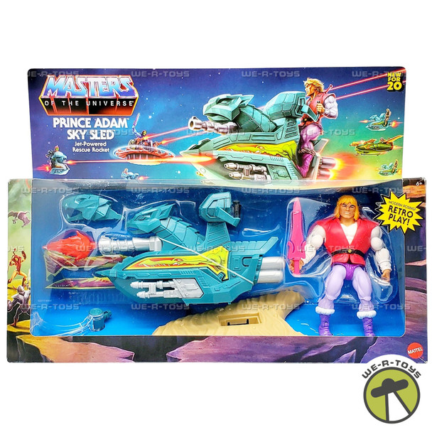 Masters of the Universe Prince Adam Figure with Sky Sled Vehicle 2019 Mattel GPP30