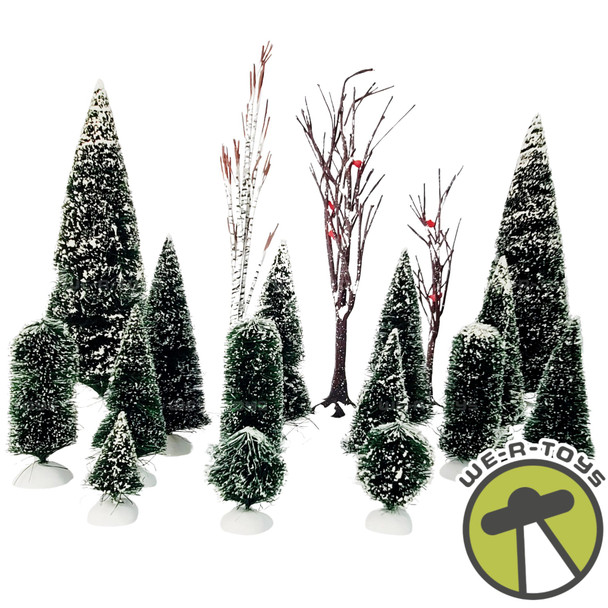 Department 56 Village Landscape 22 Piece Set of Trees 52600 NEW