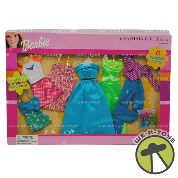 Barbie Fashions 6 Fashion Gift Pack Complete Outfits 2001 Mattel 68073 New