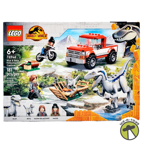 LEGO Jurassic World Blue and Beta Velociraptor Capture 181Pc Building Set 76946