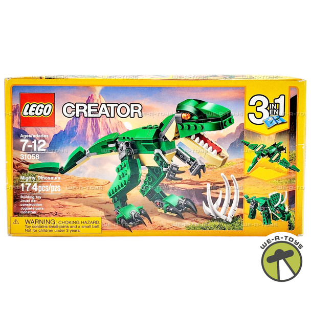 LEGO Creator 3 in 1 Mighty Dinosaurs 174 Piece Building Set 31058