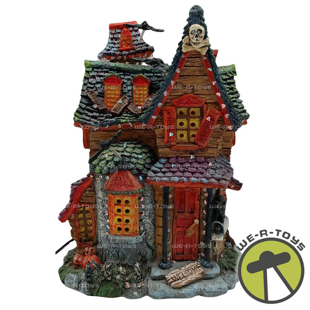 Department 56 Snow Village Halloween Haunted House 2001 Fiber Optic 33661