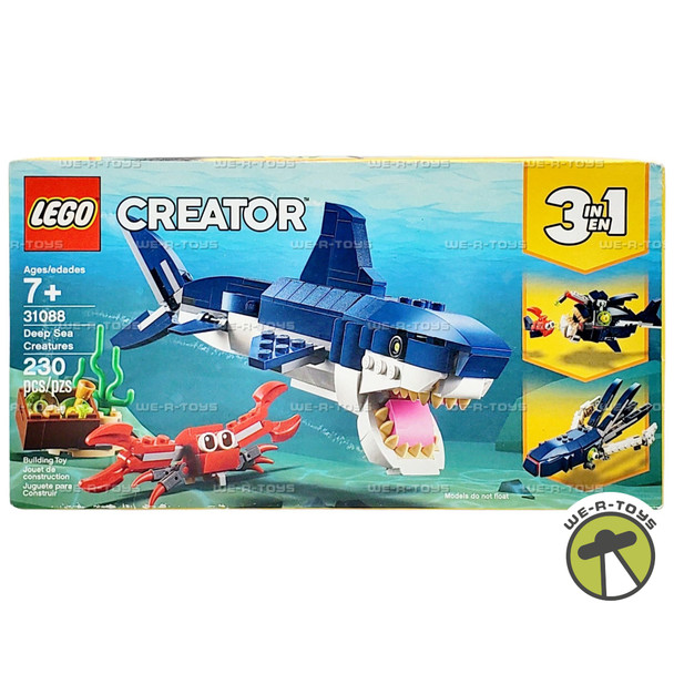 LEGO Creator 3 in 1 Deep Sea Creatures 230 Piece Building Set 31088
