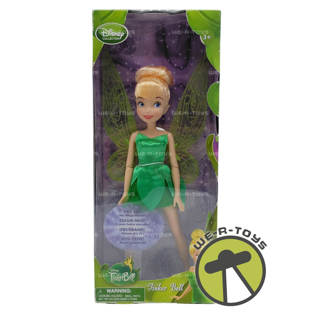 Disney Collection Classic Tinker Bell Doll Green Dress New