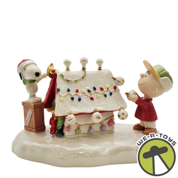 Peanuts Snoopy's Christmas Celebration Charlie Brown Music Box Lenox NEW