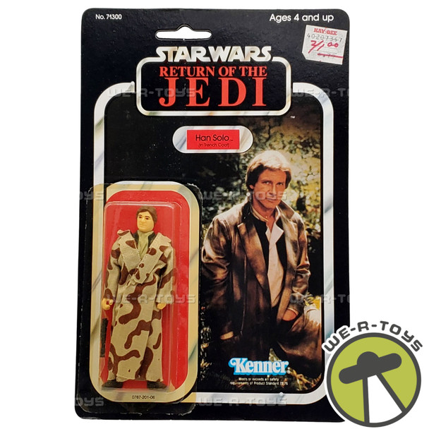 Star Wars ROTJ Han Solo 79 Unpunched Card 1983 Kenner NEW