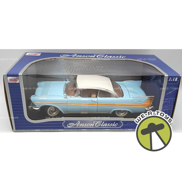 Anson Collection Blue 1957 Plymouth Fury Vehicle 1:18 Scale 2001