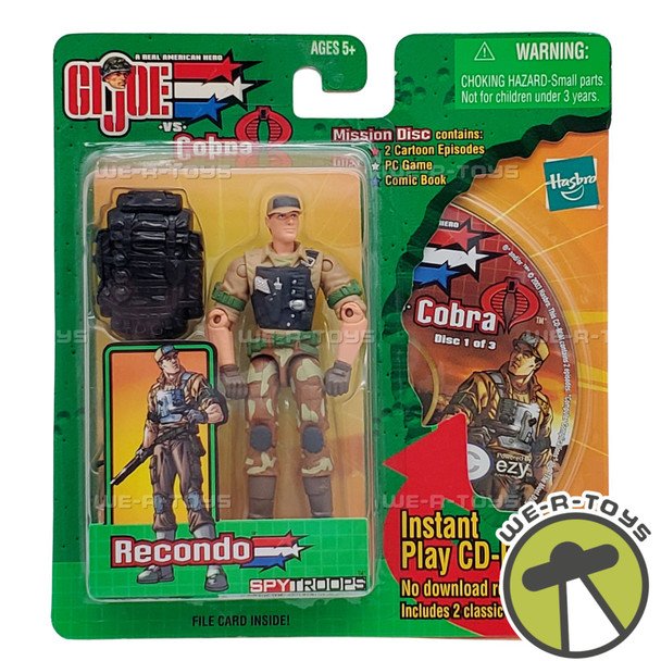 G.I. Joe Vs Cobra Recondo Action Figure with Instant Play CD and Comic Book NEW