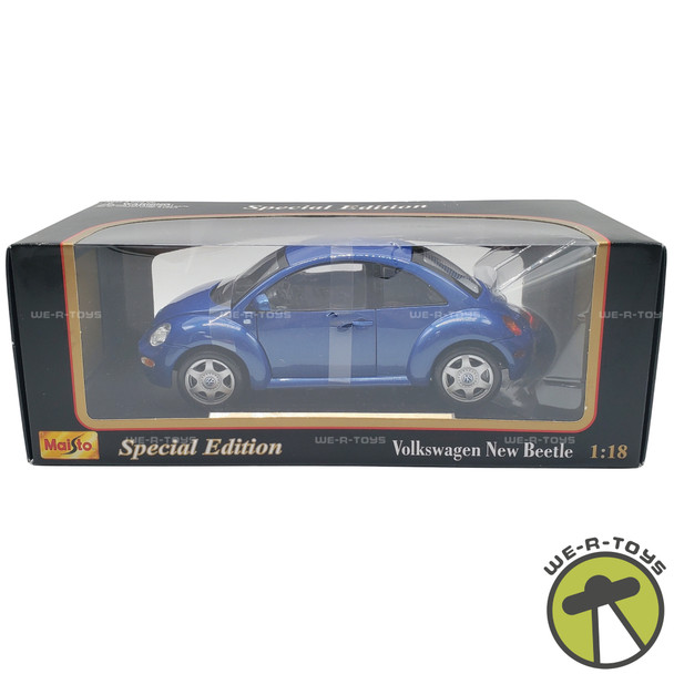 Maisto Volkswagen New Beetle Blue Die Cast Vehicle 1:18 Scale Item 31875 NEW