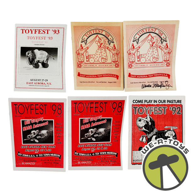 Toy Fest Programs Brochures East Aurora New York 1992-1998 Lot of 6 NEW