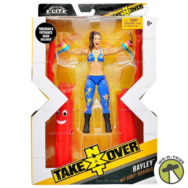 WWE NXT Takeover Elite Bayley Action Figure with Entrance Gear and Tube Man