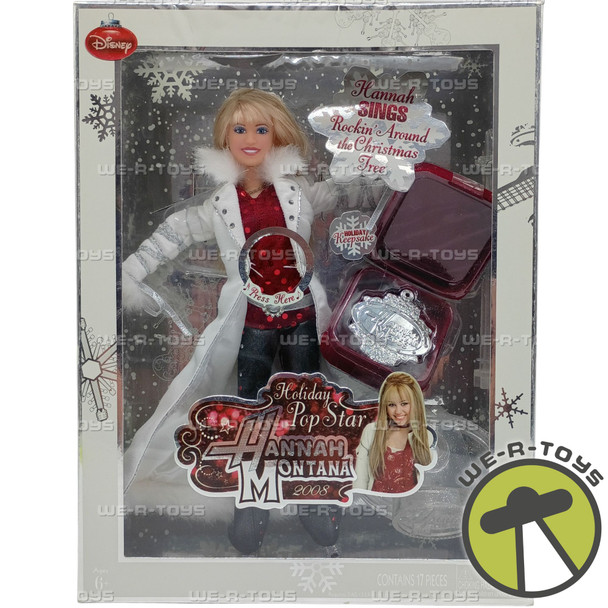 Disney Hannah Montana Holiday Pop Star Doll 2008 Disney Play Along 20275 NEW