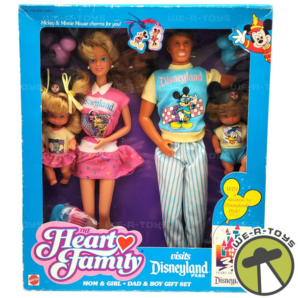 The Heart Family Visits Disneyland Park Dolls Set 7250 Mattel New 1990