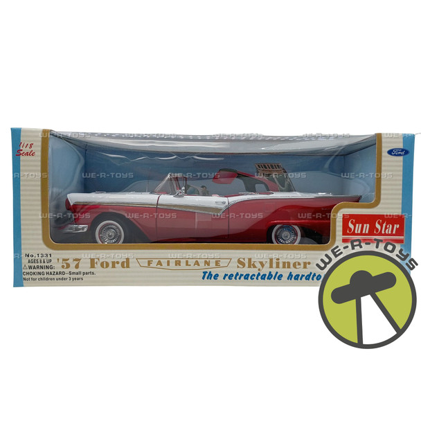 Sun Star Classic Models 1957 Ford Fairlane Skyliner Red & White Vehicle New