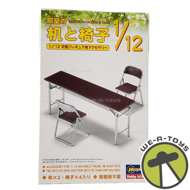Meeting Room Desk and Chair 2 Pieces 1/12th Scale Hobby Kits Hasegawa NEW