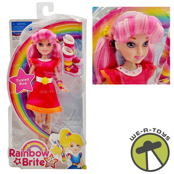 Rainbow Brite Tickled Pink 25 Year Aniversary Doll 2009 Playmates 21800 NEW