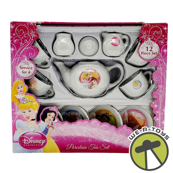 Disney Princess Porcelain Tea Set 12 Piece 2010 61596 NEW