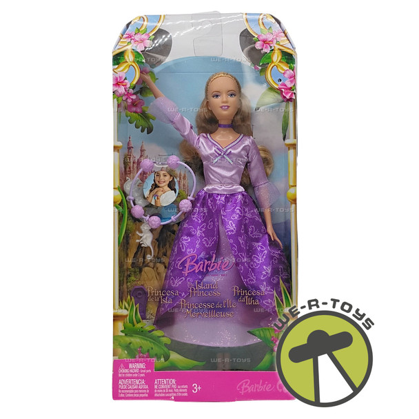 Barbie as The Island Princess Doll Blonde In Purple Dress 2007 Mattel L1147 New