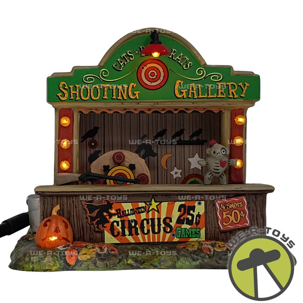 Department 56 Snow Village Halloween Animated Cats Bats & Rats Shooting Gallery