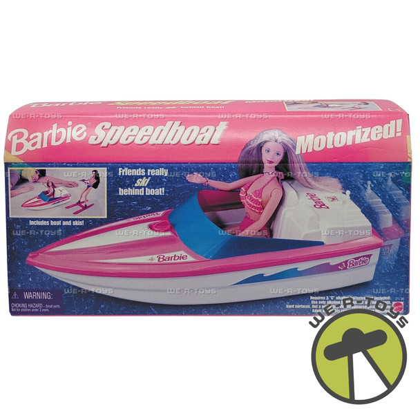 Barbie Motorized Speedboat & Skis Set 1998 Mattel #21736 New
