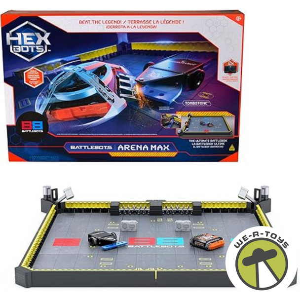 HEX Bots BattleBots Arena Max includes 2 Robots with Remote Controls