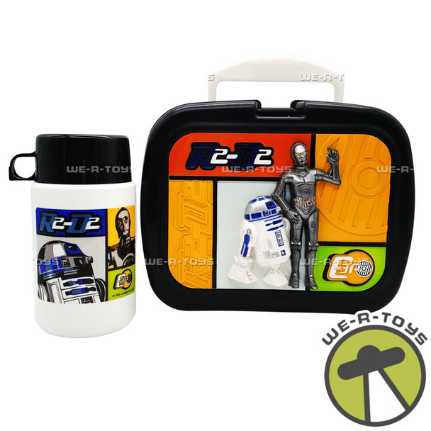 Star Wars R2 D2 and C3P0 Detailed Lunchbox w/ Thermos Cup