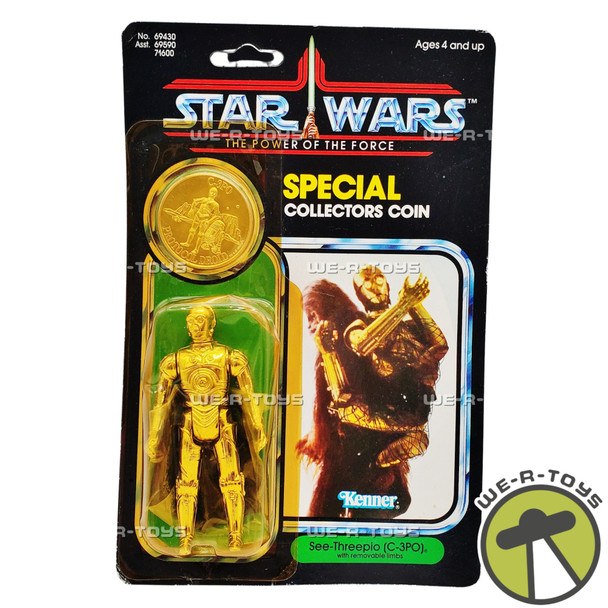 Star Wars The Power of The Force Special Collectors Coin C-3PO Figure Kenner NEW