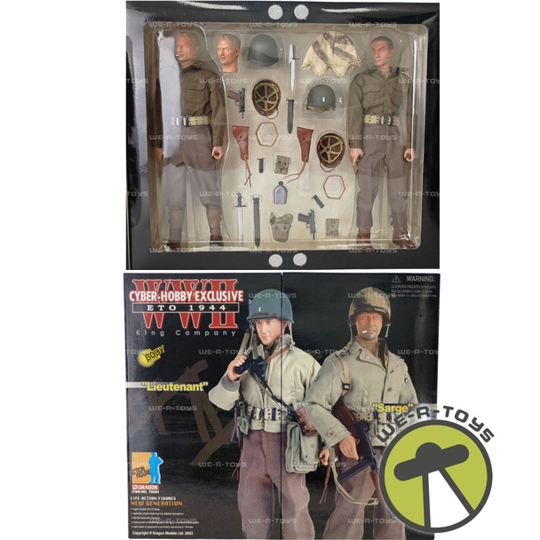 Dragon WWII ETO 1944 King Company Lietenant & Sarge Two Action Figures New 2003