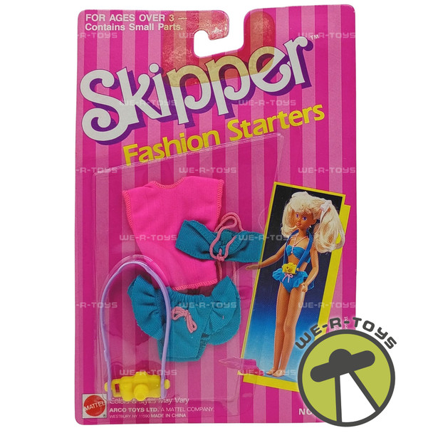 Barbie Skipper Fashion Starters Aqua Swim Suit Outfit Fashion Mattel New 1989