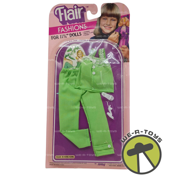 Flair Female Doll Fashion Set Lime Green Outfit 1986 Totsy New