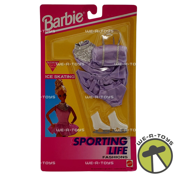 Barbie Sporting Life Fashions Purple Ice Skating Outfit & Bag Mattel 1992 NRFP