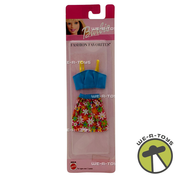 Barbie Fashion Favorites Spring Outfit Blue Top and Skirt 1999 Mattel 68000 New