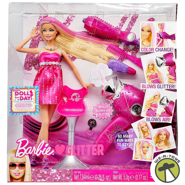 Barbie Loves Glitter Doll 2009 Mattel T3250